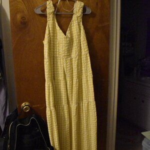 Yellow Gingham Maxi Dress - Old Navy - Sz 3XL